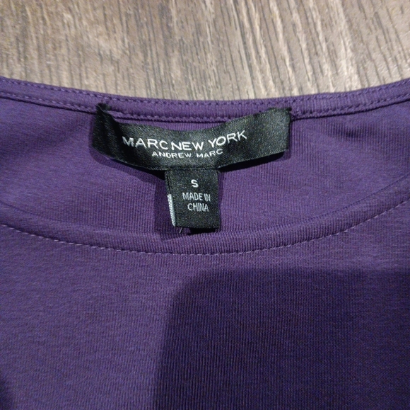 Marc New York Purple Ruffled Sleeve Top size S new - Picture 3 of 5
